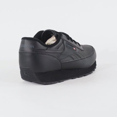 Mens Reebok CL Renaissance Wide 4E Black V67021 Lace Up Walking Casual Trainers