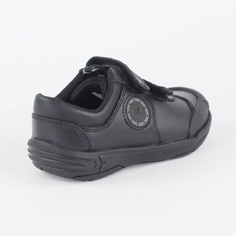 Boys Clarks Jetsky Fun Black Leather Double Strap School Walking Infant Shoes