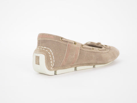 Womens Timberland Baldaci 83396 Taupe Suede Slip On Ballerina Light Ladies Shoes