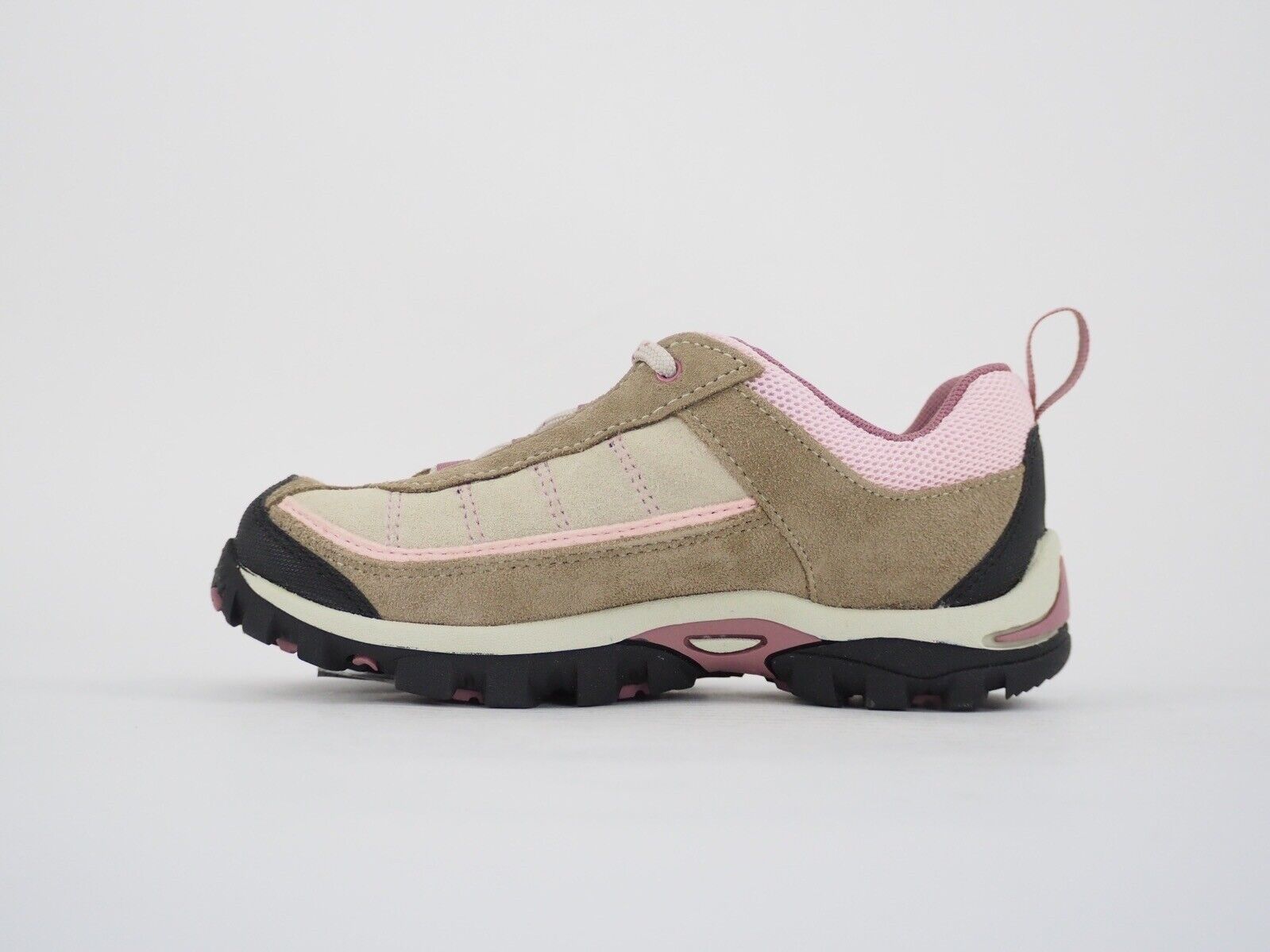 Girls Timberland Hypertrail 53779 Beige Leather Lace Up Hikers Walking Shoes