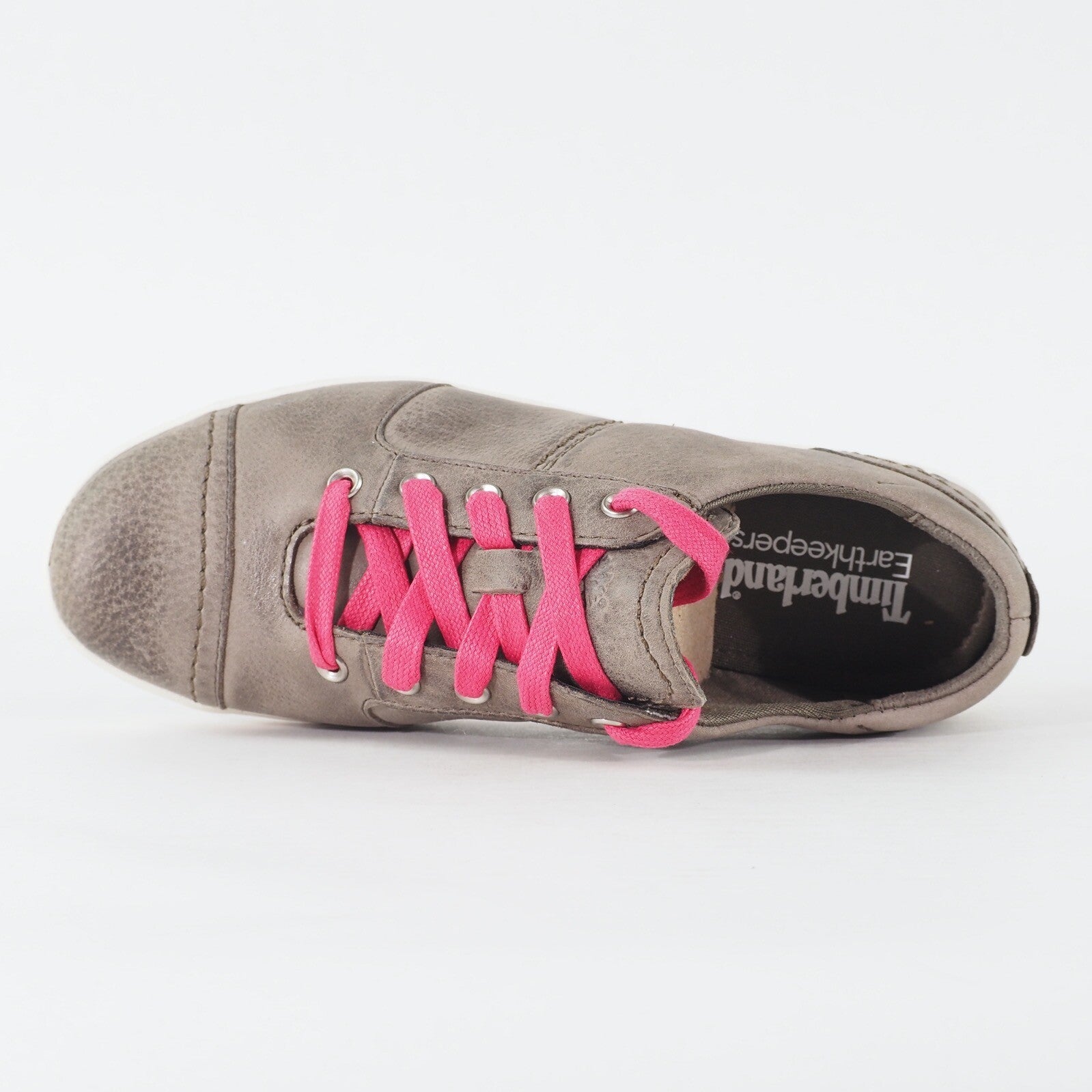 Womens Timberland EK Northport Ox 8037A Medium Grey Leather Lace Up Casual Shoes