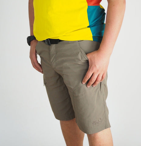 Mens Jack Wolfskin Hoggar 5004701 Siltstone Light Hiking Trekking Summer Shorts