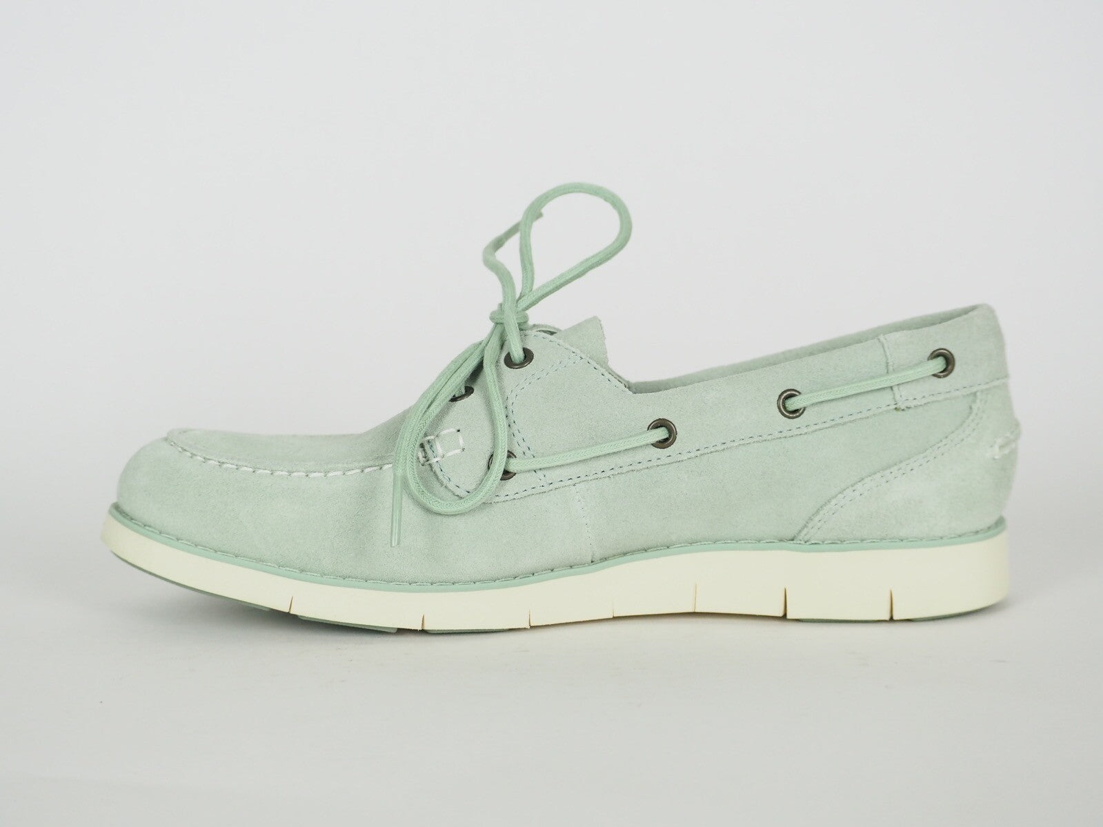 Womens Timberland Lakeville A1GDF Silt Green Suede Moccasin Boat Shoes