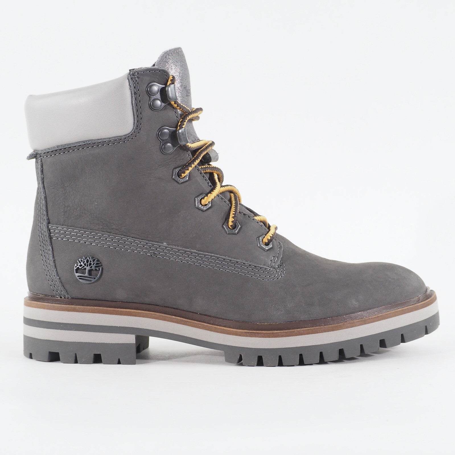 Womens Timberland London Square A28TD Medium Grey Nubuck Lace Up Walking Boots