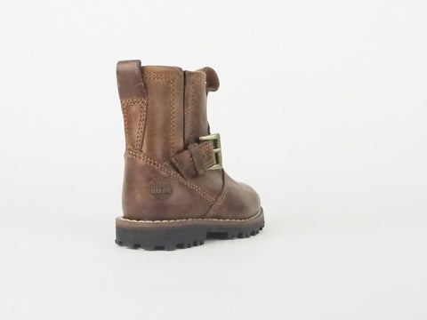 Toddlers Timberland Asphalt Trail 60896 Brown Leather Kids Zip Waterproof Boots