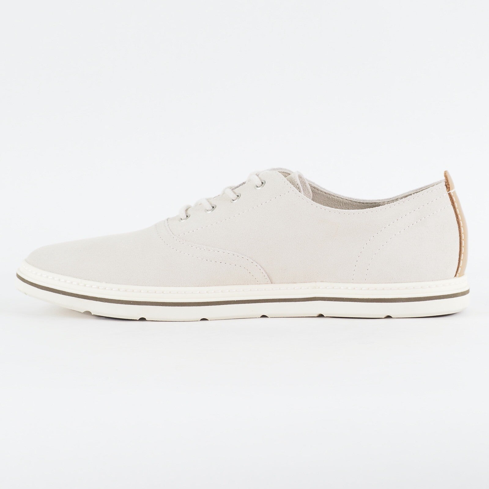 Mens Timberland Coles Point Plain A18YR Off White Leather Lace Up Casual Shoes