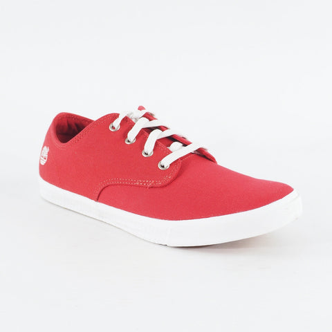 Mens Timberland Hookset 4 Eyed 9321B Canvas Bright Red Lace Up Casual Shoes
