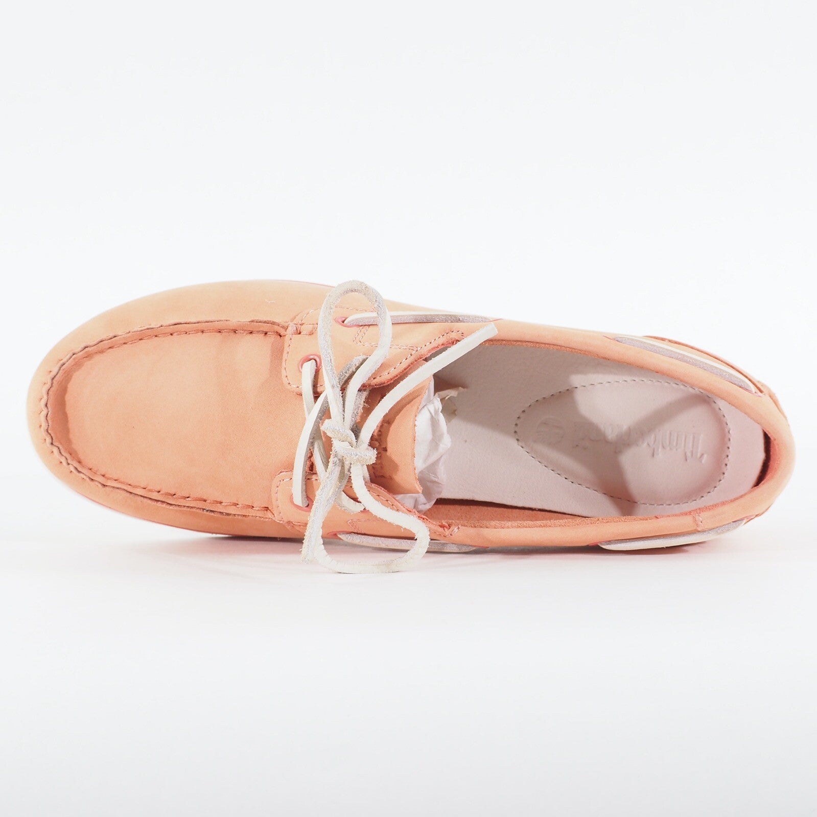 Womens Timberland Classic A1NB9 Medium Pink Leather Lace Up Casual Boat Shoes