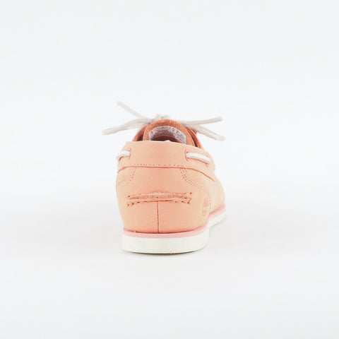 Womens Timberland Classic A1NB9 Medium Pink Leather Lace Up Casual Boat Shoes