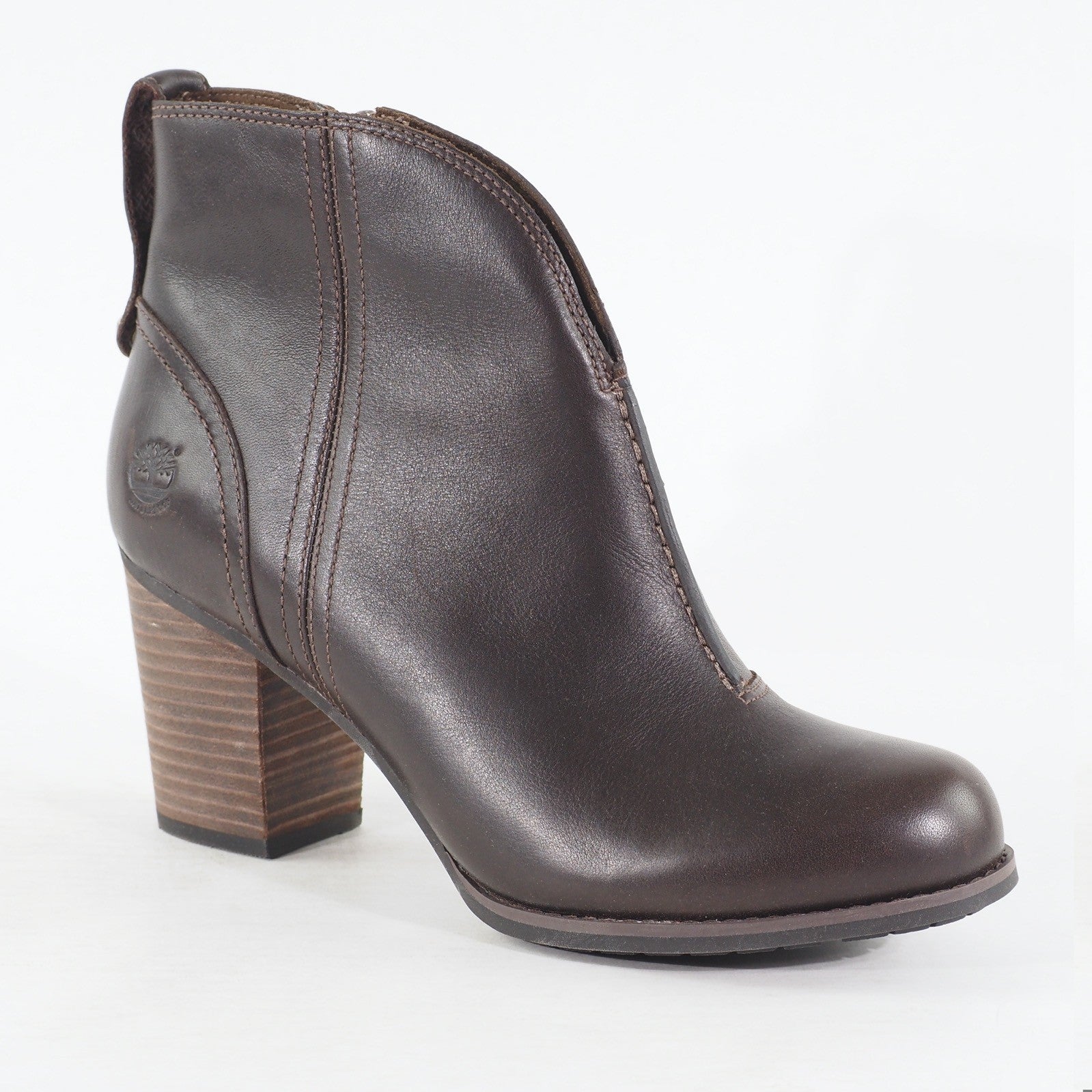 Womens Timberland Trenton 8543A Zip Side Ankle Brown Boots 