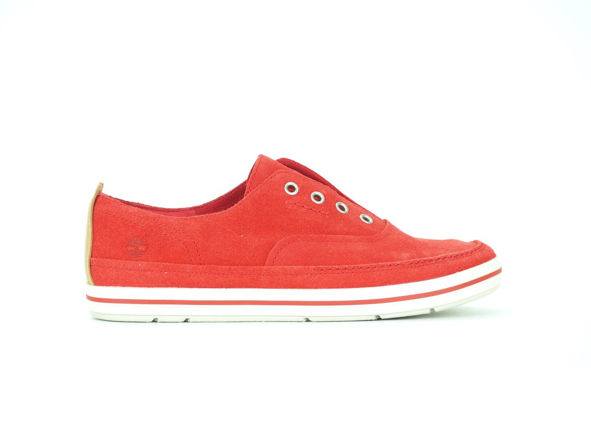 Womens Timberland EK Cascobay 8845R Red Leather Laceless Casual Slip On Shoes