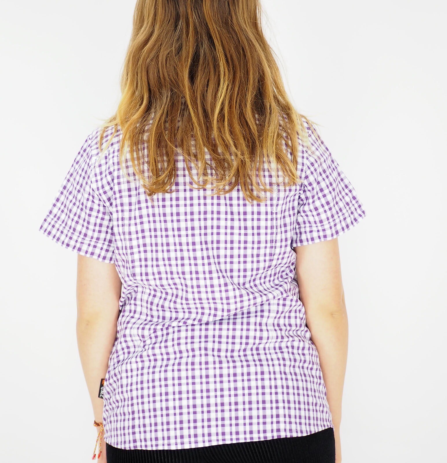 Womens Jack Wolfskin Flaming Vent 1401641 Hyacinth Checks Shortsleeve Shirt