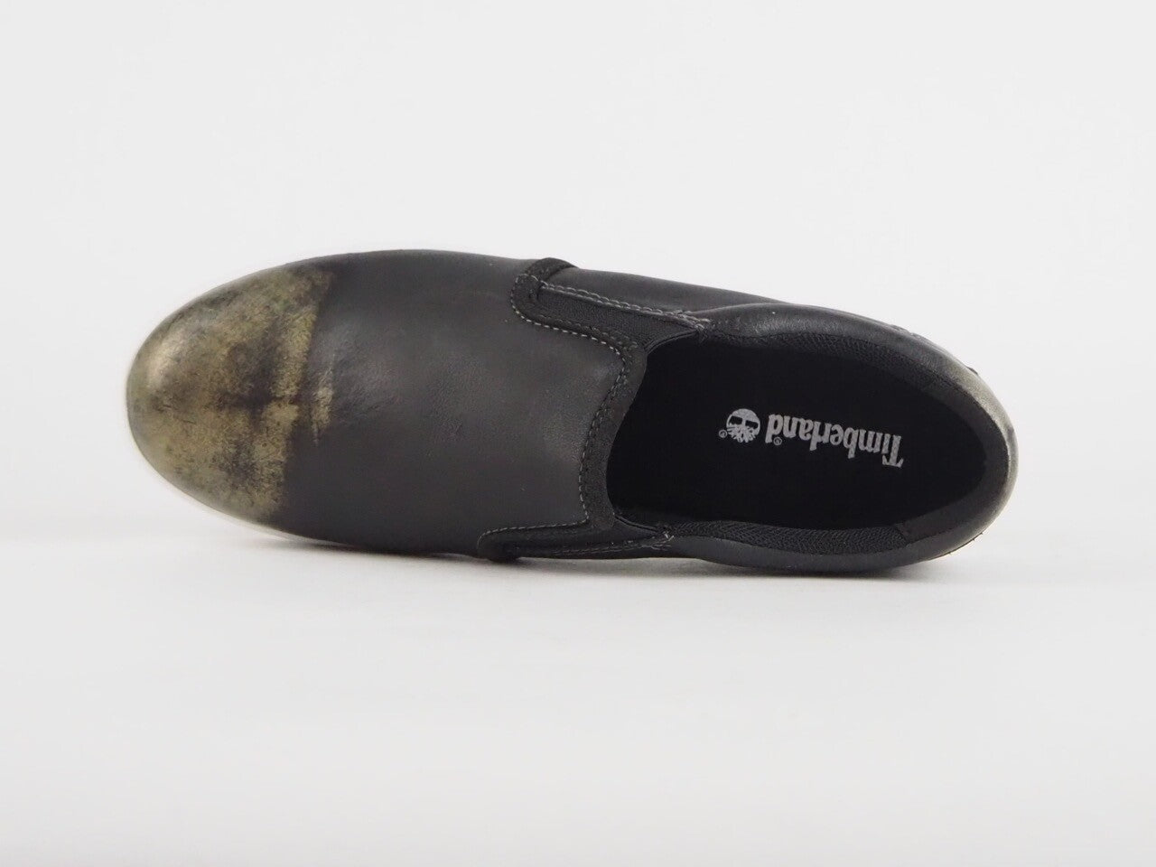 Womens Timberland Ek Glastenbury A137T Black Leather Slip On Casual Walk Shoes