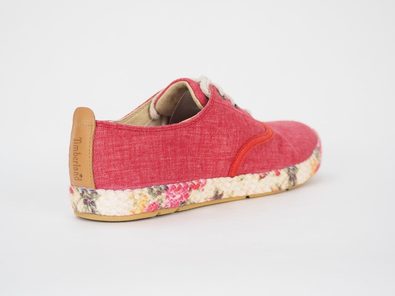 Womens Timberland Casco Bay A17B9 Red Fabric Casual Lace up Shoes Low Trainers