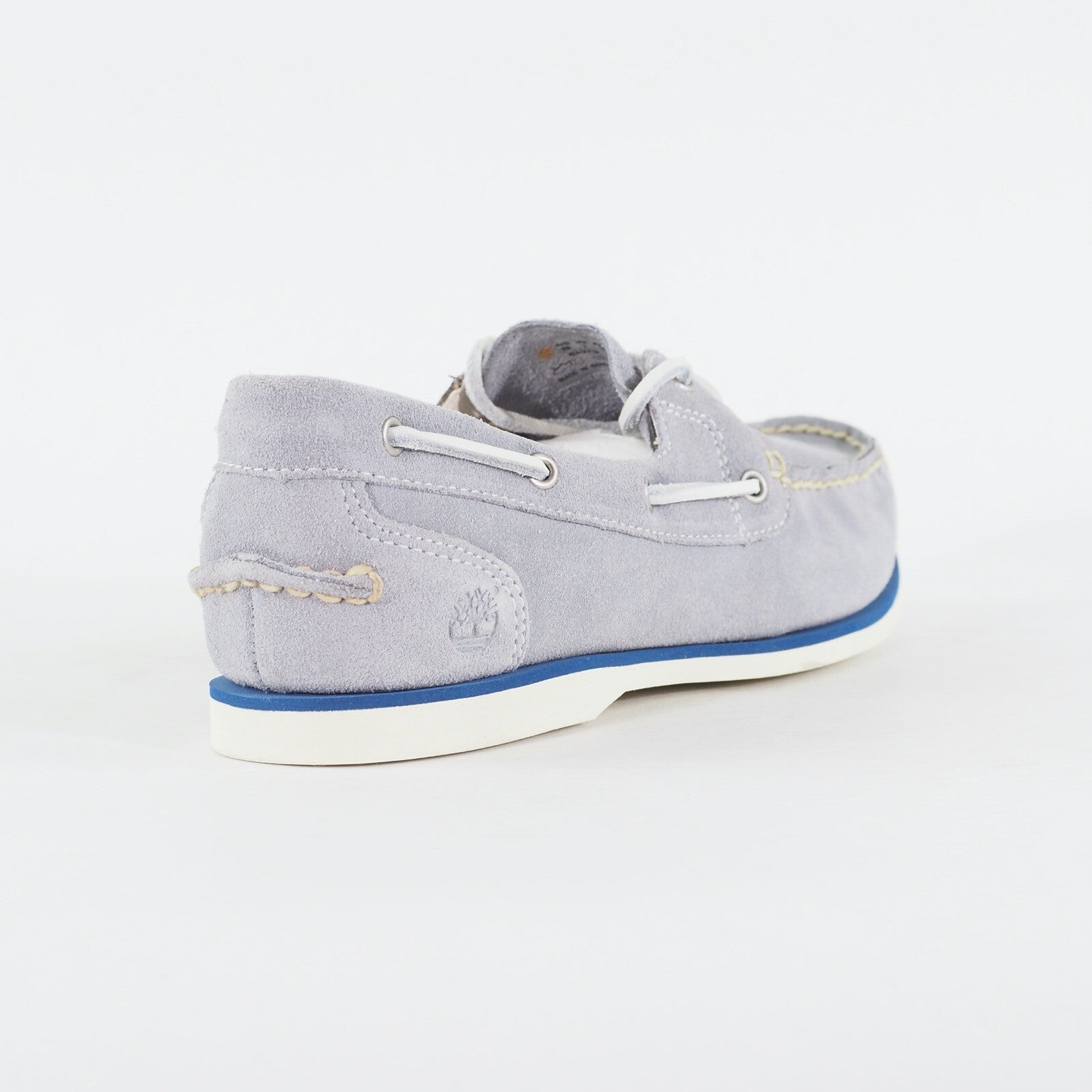 Womens Timberland EK Classic 8437B Medium Grey Leather Lace Up Casual Boat Shoes