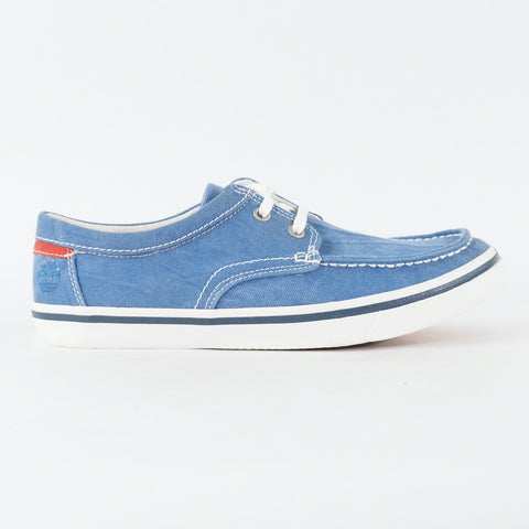 Mens Timberland EK Hookset Camp 5716R Medium Blue Canvas Lace Up Casual Shoes
