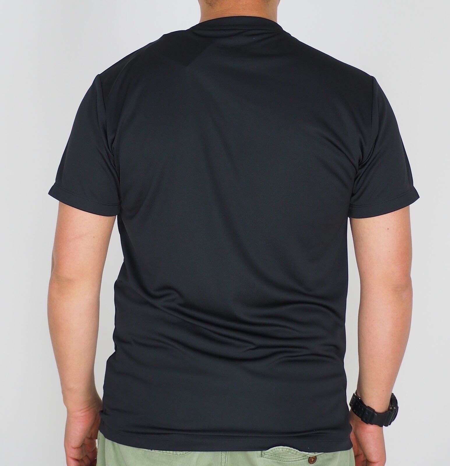 Mens Jack Wolfskin Essential 5011421 Black Basic Casual Short Sleeve T Shirt