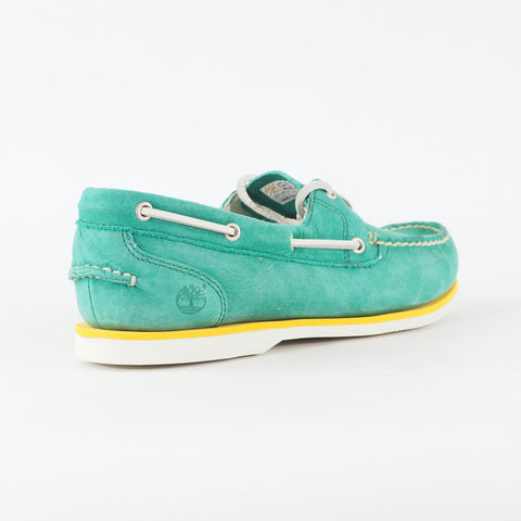 Womens Timberland EK Harbourside 8858R Seafoam Green Leather Casual Boat Shoes