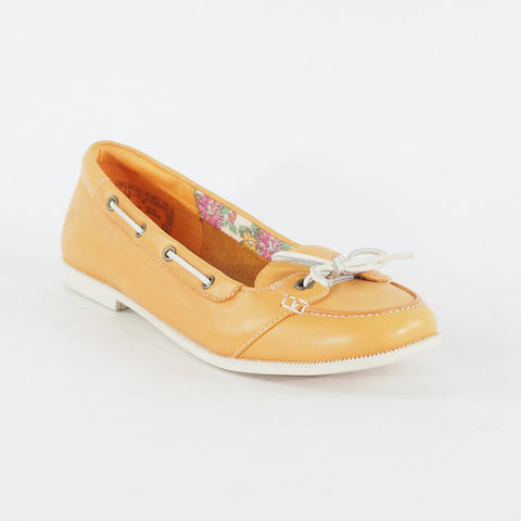 Womens Timberland EK Cornish Long 8212B Pale Orange Leather Slip On Casual Shoes