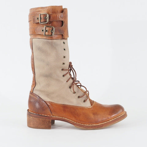 Womens Timberland Lucille Boot Company 67625 Tan Leather Casual Zip Side Boots