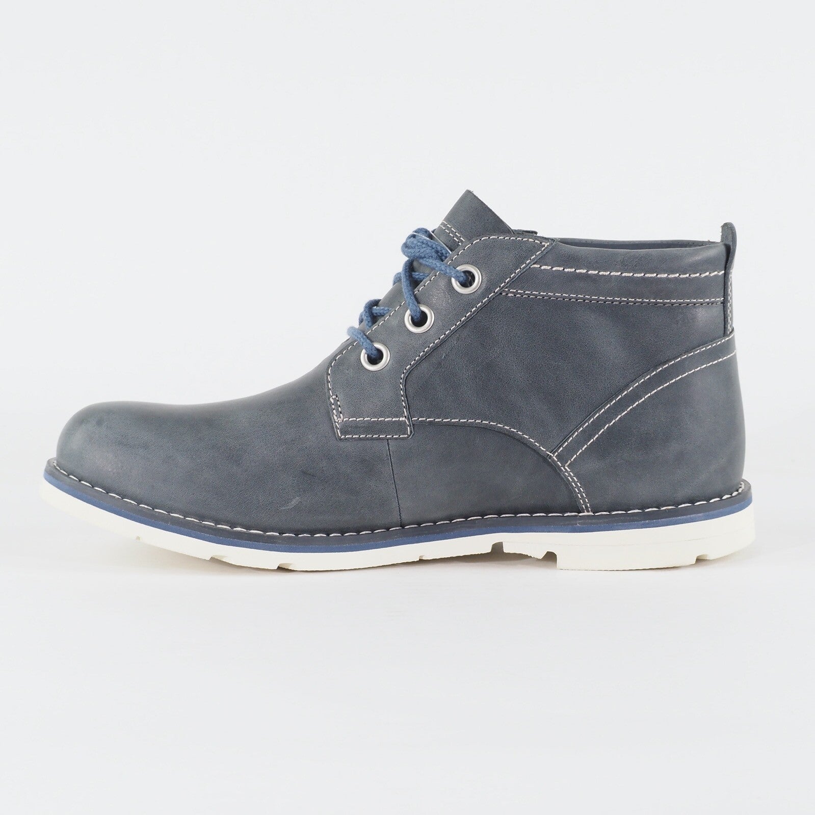 Mens Timberland Rugged 6863B Blue Leather Lace Uk Casual Walking Chukka Boots