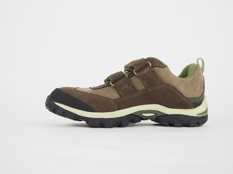 Boys Timberland Hypertrail 51760 Brown Leather Kids Hikers 2 Strap Walking Shoes