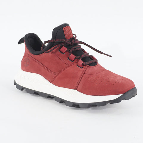 Mens Timberland Brooklyn Oxford A223P Dark Red Nubuck Leather Casual Trainers