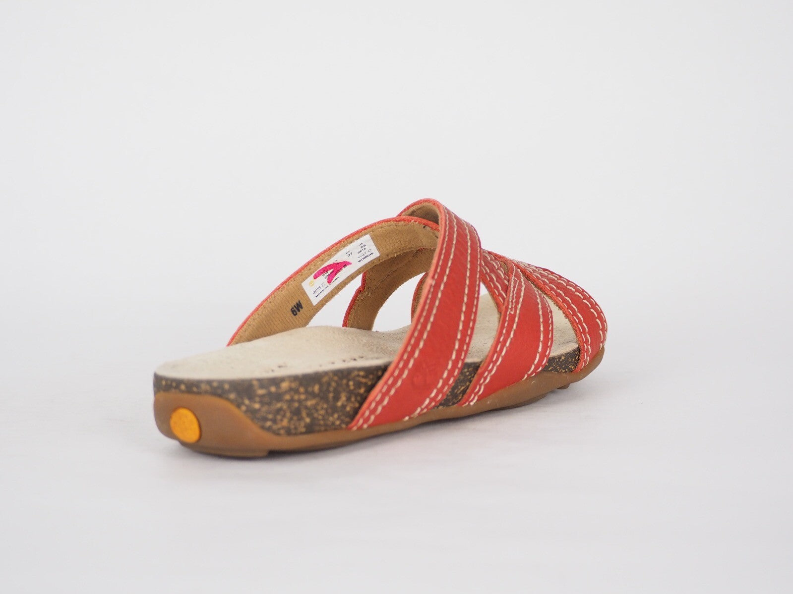 Womens Timberland Earthkeepers 3860R Red Leather Sliders Casual Summer Slippers