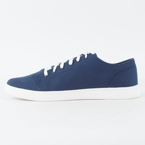 Mens Timberland Bayham Ox A1PGH Navy Blue Canvas Lace Up Low Top Casual Shoes