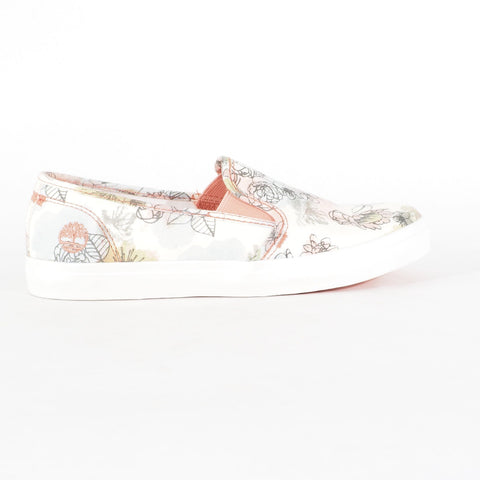 Womens Timberland Newport A1YU5 White Floral Print A1YU5 Casual Slips On Shoes