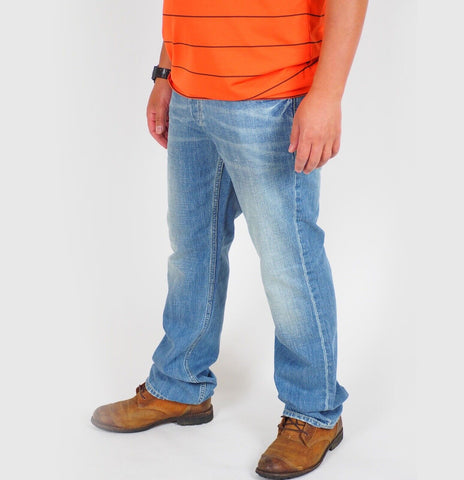Mens The Original Ben Sherman Ramone DMA631NE Slim Light Blue Casual Trousers