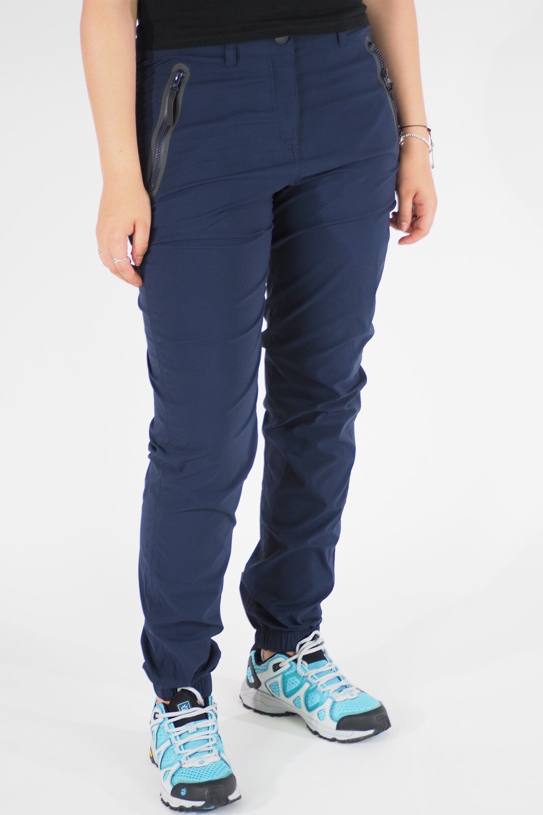 Womens Jack Wolfskin New Seattle 1505021 Midnight Blue Windproof Hiking Trousers