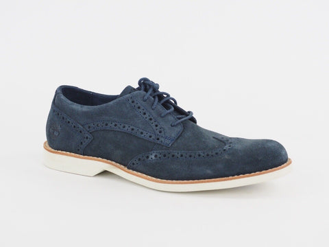 Mens Timberland Stormbuck 5831R Navy Blue Leather Lace Up Formal Oxford Shoes