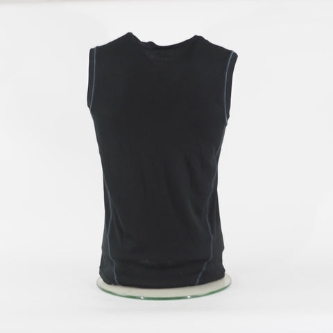 Mens Jack Wolfskin Sleeveless Top Black Round Neck Stretch Casual T-Shirt