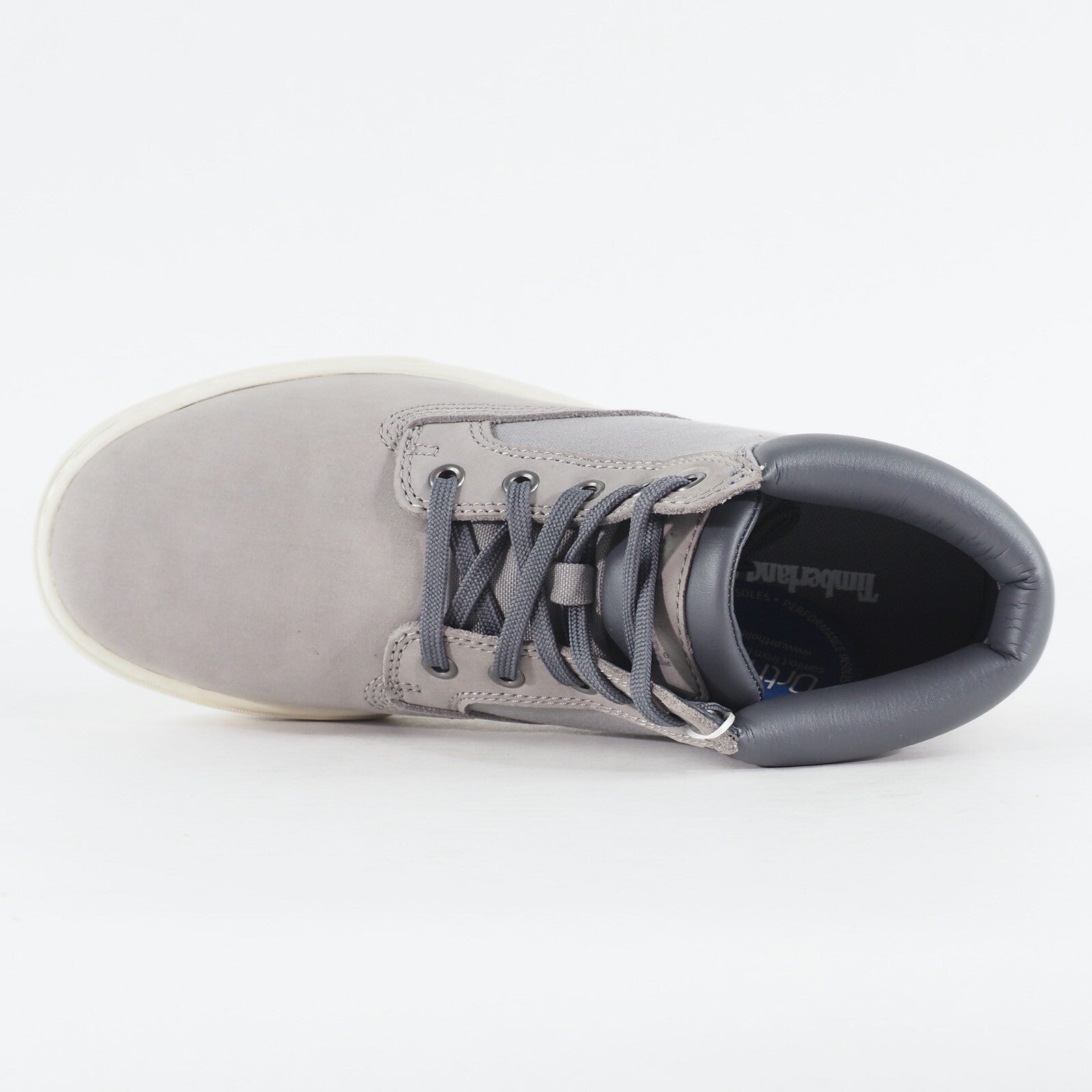 Mens Timberland Dauset Chukka A1HGO Grey Leather Canvas Lace Up Chukka Boots