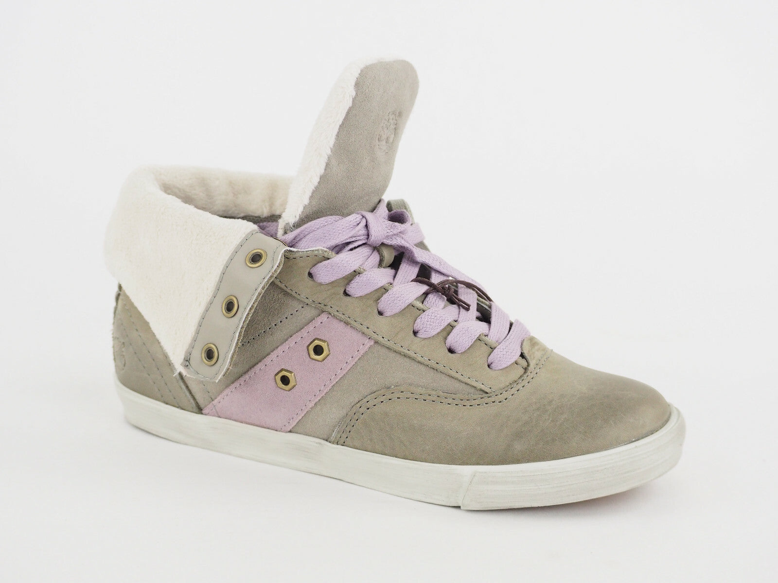 Womens Timberland Earthkeepers Glastenbury Roll Top 8447A Grey Leather Trainers