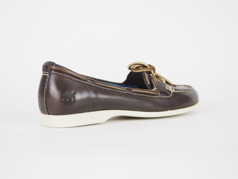 Womens Timberland Benin 62339 Dark Brown Leather Casual Moccasins Flat Shoes