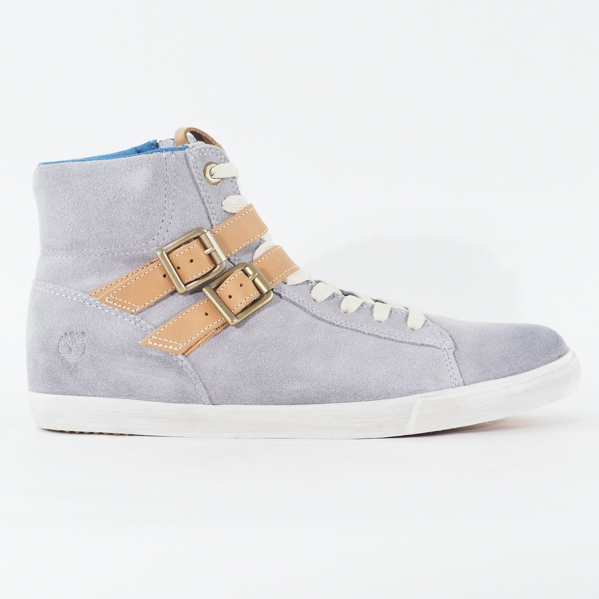 Womens Timberland EK Glastenbury 8838A Pale Blue Leather Zip Up Casual Boots