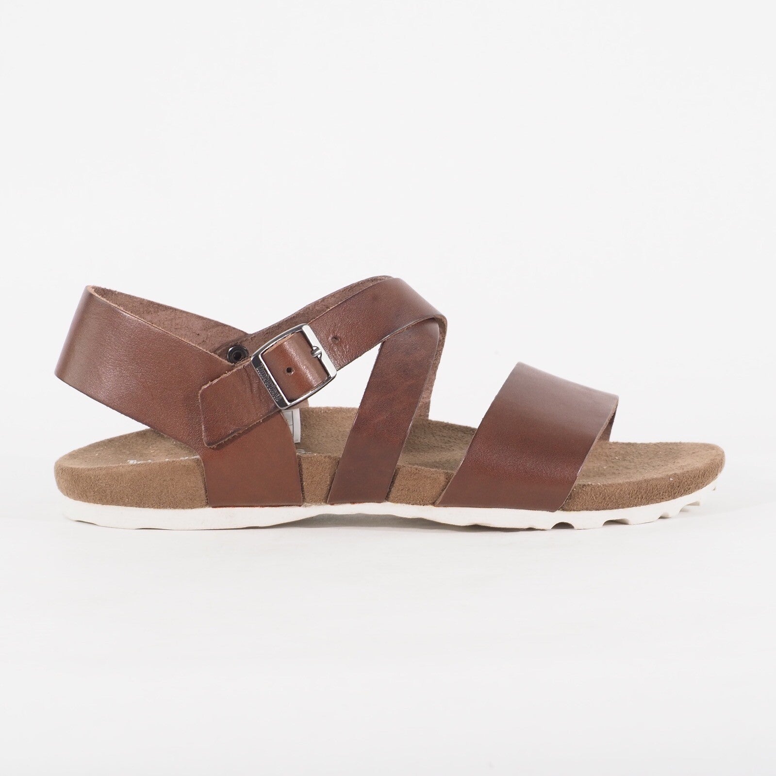 Mens Timberland EK City 45577 Brown Strap Up Leather Casual Everyday Sandals