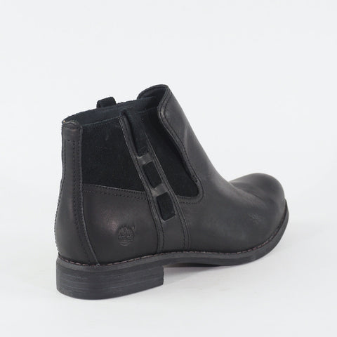 Womens Timberland Chelsea 8705R Black Leather Casual Pull On Ladies Boots