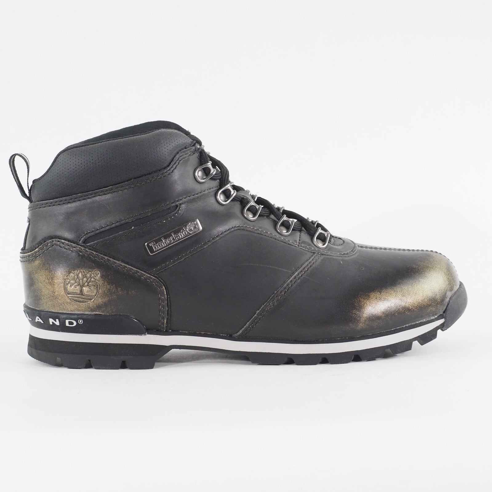 Mens Timberland Splitrock 2 A11WS Black Leather Casual Walking Chukka Lace Boots