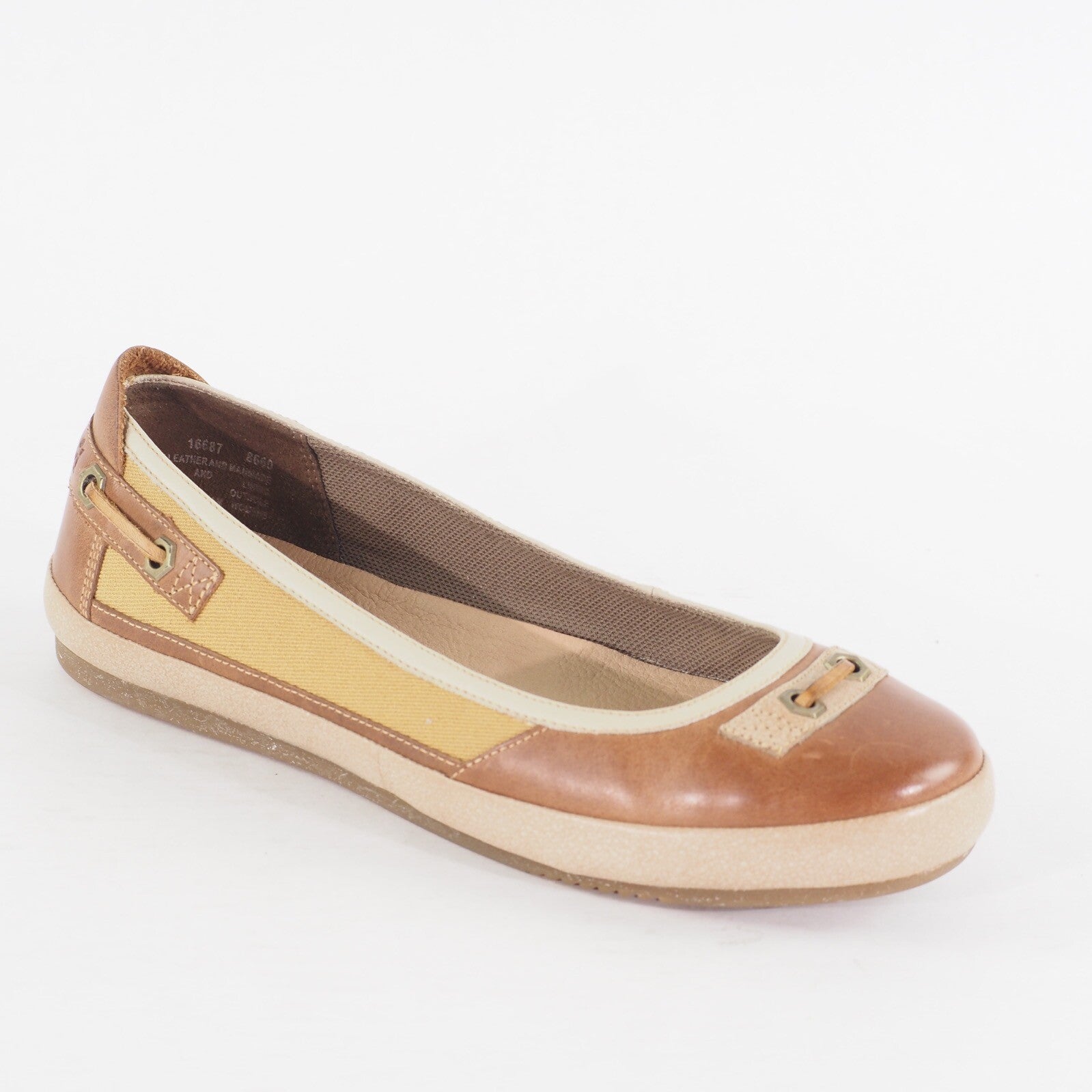 Womens Timberland Dames Vintera FTW Ballerina Ballet 16687 Leather Flat Shoes