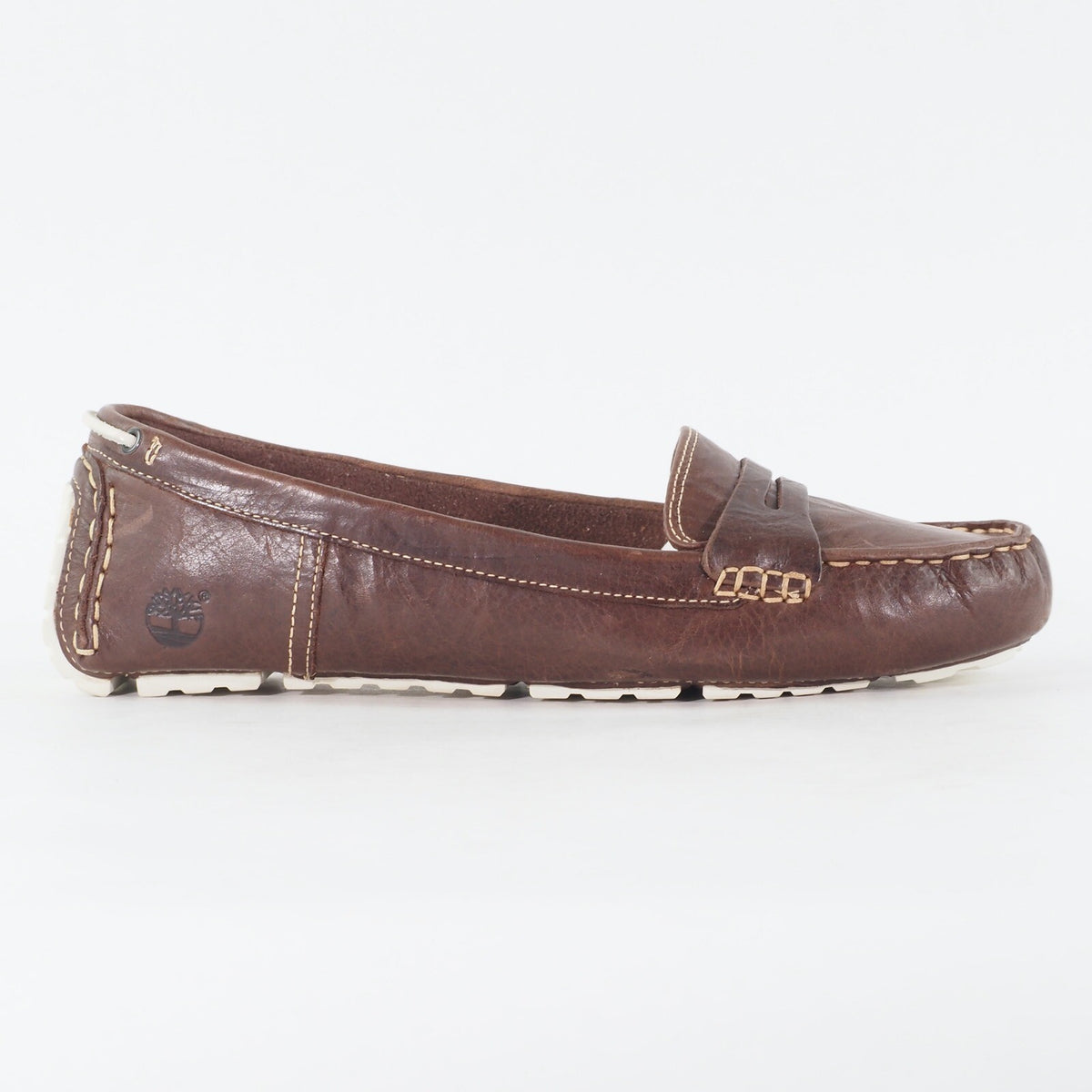 Womens Timberland EK Classic 27693W Dark Brown Leather Slip On Casual Shoes