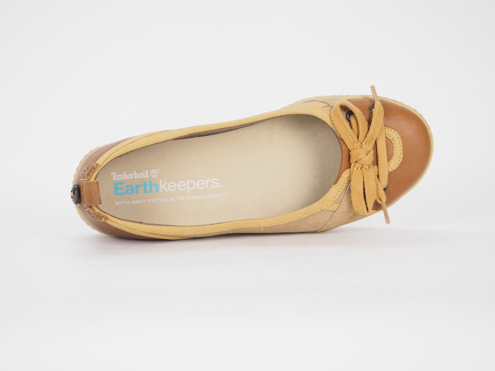 Womens Timberland Faulkner Ballerina 24697 Tan Leather Casual Shoes Ballet Flats
