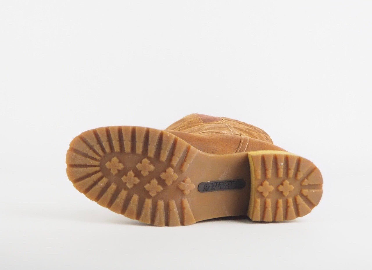 Womens Timberland Classic Hight Top 1617RW Leather Tan Ladies Zip Side Boots