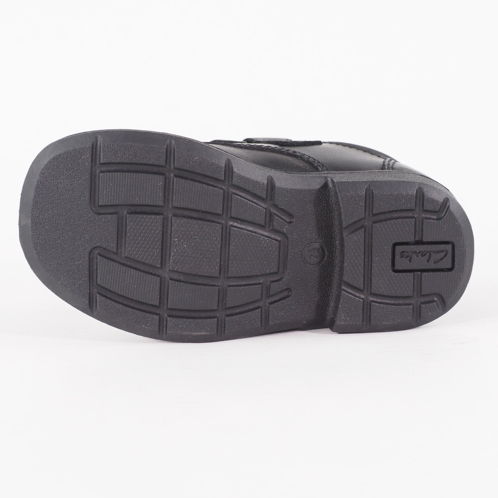 Boys Clarks Deaton Pre Black Leather Double Strap School Walking Kids Shoes