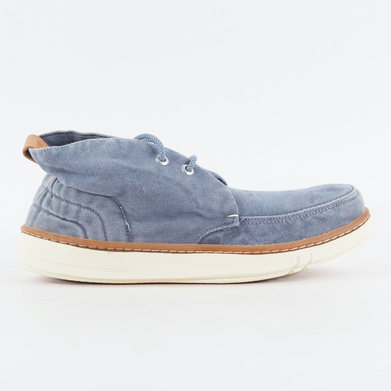 Mens Timberland Hookset Handcrafted Chukka 5105R Blue Canvas Lace Casual Boots