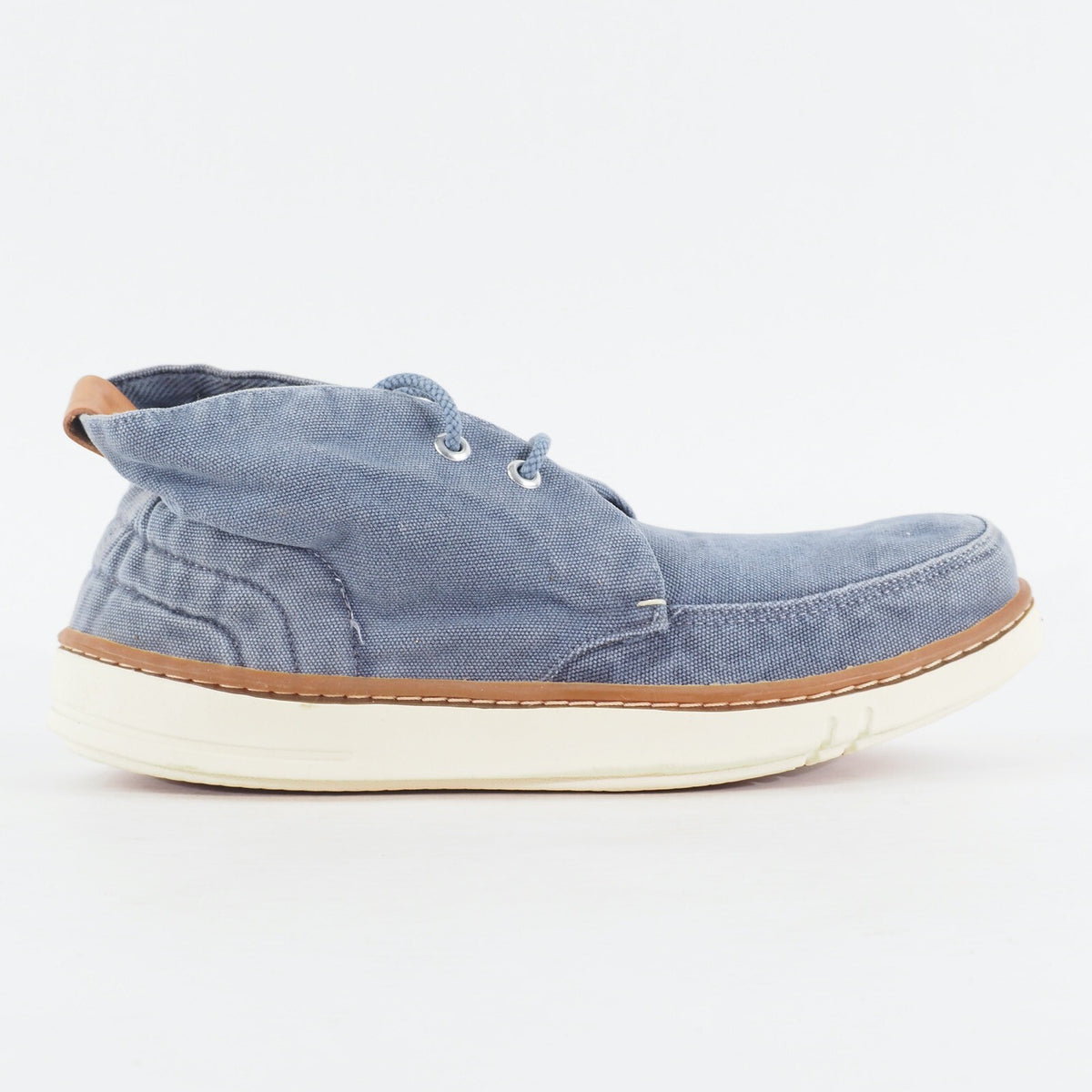 Mens Timberland Hookset Handcrafted Chukka 5105R Blue Canvas Lace Casual Boots