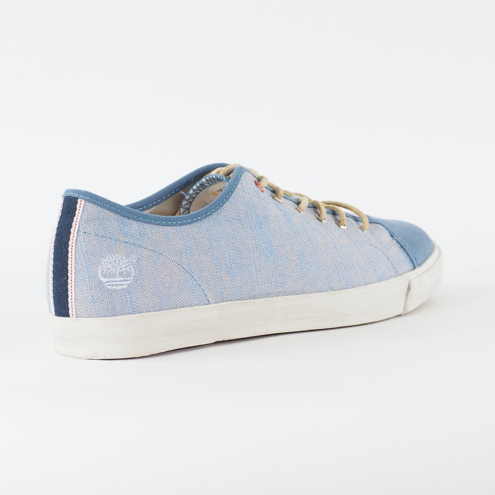 Mens Timberland EK Glastenbury 9043B Light Blue Canvas Lace Low Top Casual Shoes