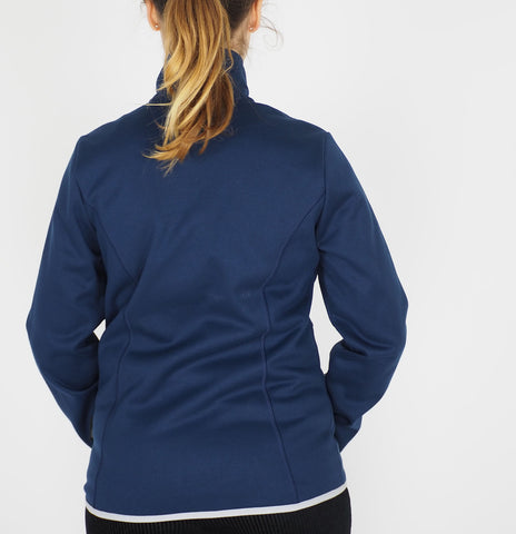 Womens Jack Wolfskin Velour Fleece 1707561 Zip Up Midnight Blue Sweatshirt